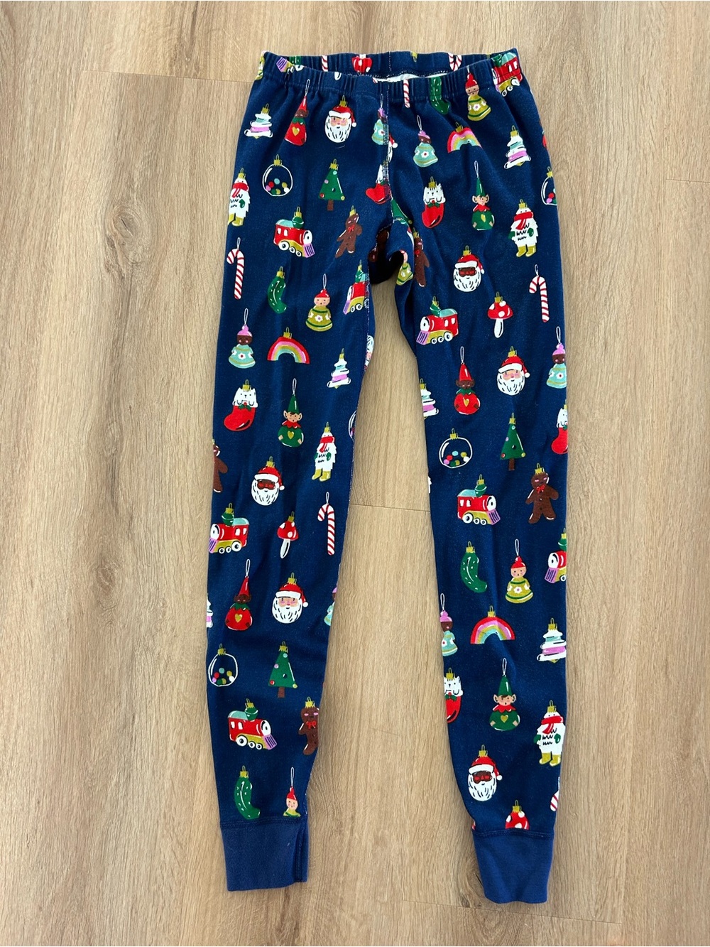 Navy Holiday Print Pajama Pants